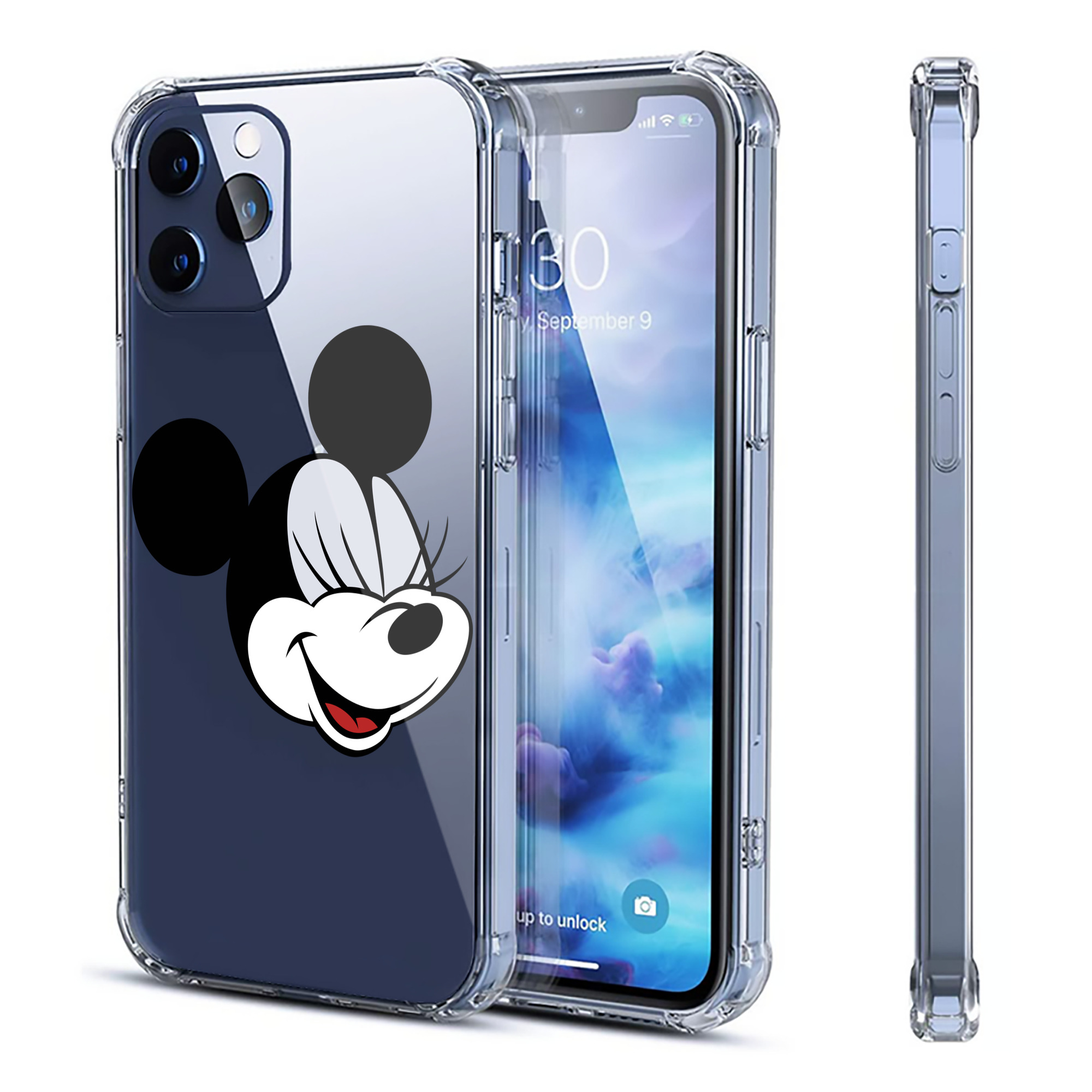 （画像用） ミッキーマウス Mickey Mouse 【iPhone 12シリーズ対応】透明スマホケース（クリアソフトケース）